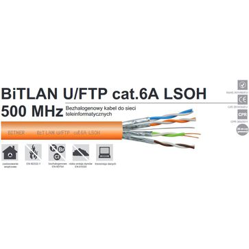 Kabel bezhalogenowy BiTLAN U/FTP cat.6A LSOH 500MHz